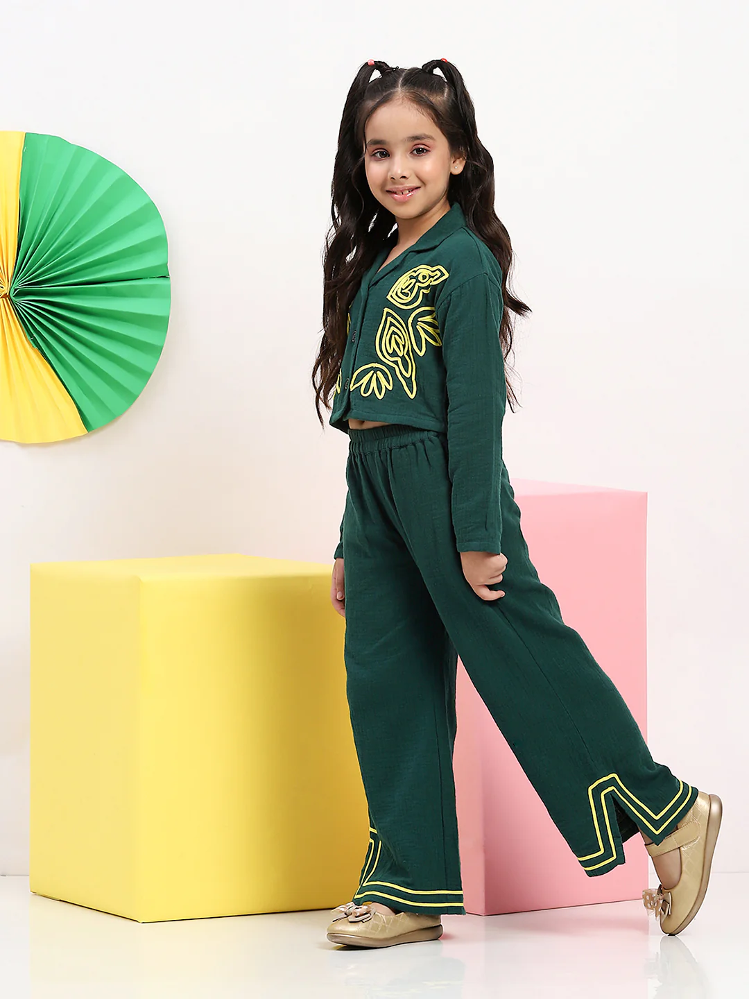 Cotton Gauze Embroidered Set - Image 5