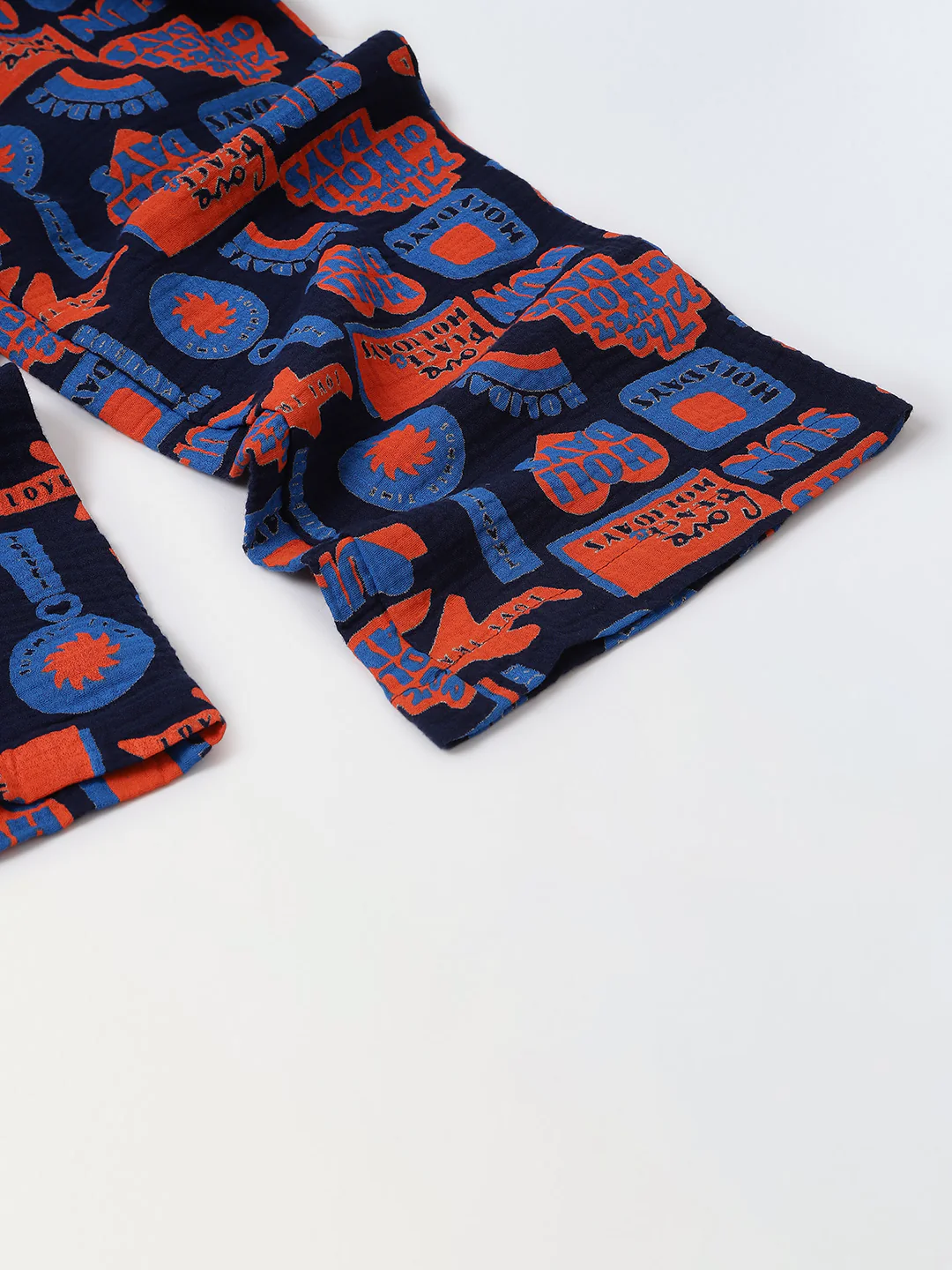 Spunkies Cotton Gauze Woven Printed Regular Casual Wear Set Girls Full Sleeve Multicolor Soft Fabric - Image 3