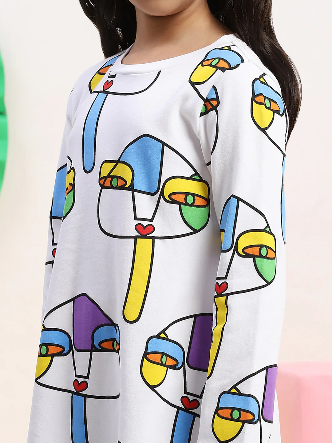 White Printed Play Dress - Image 6