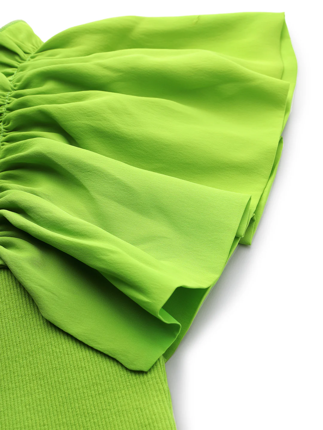 Lim Green Puff Sleeved Top - Image 3