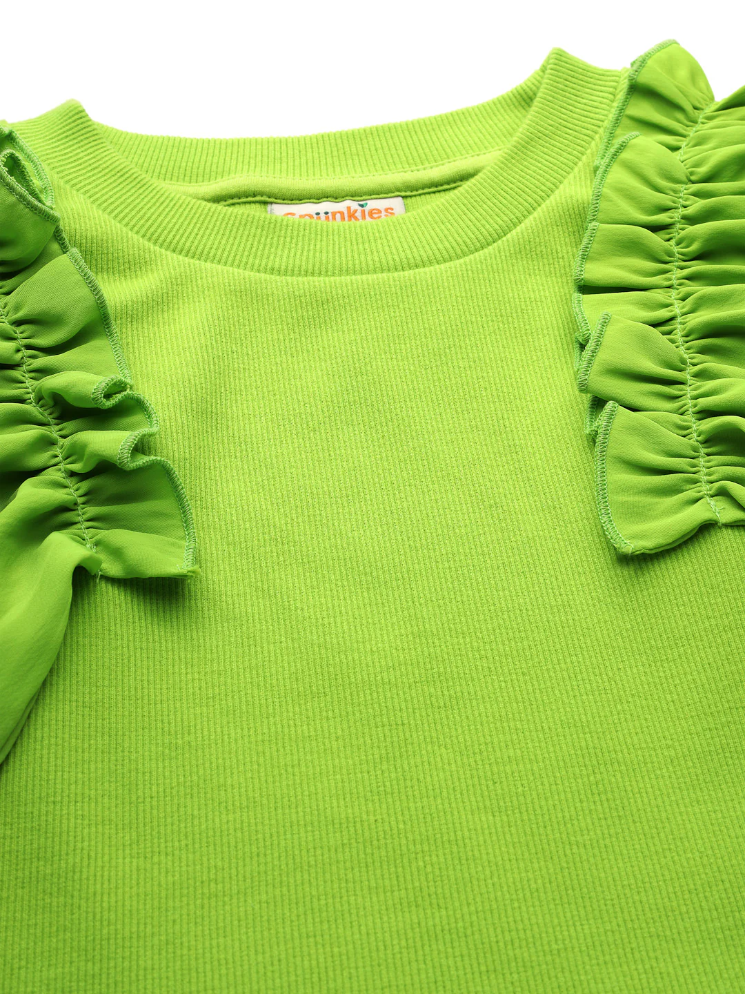 Lim Green Puff Sleeved Top - Image 4