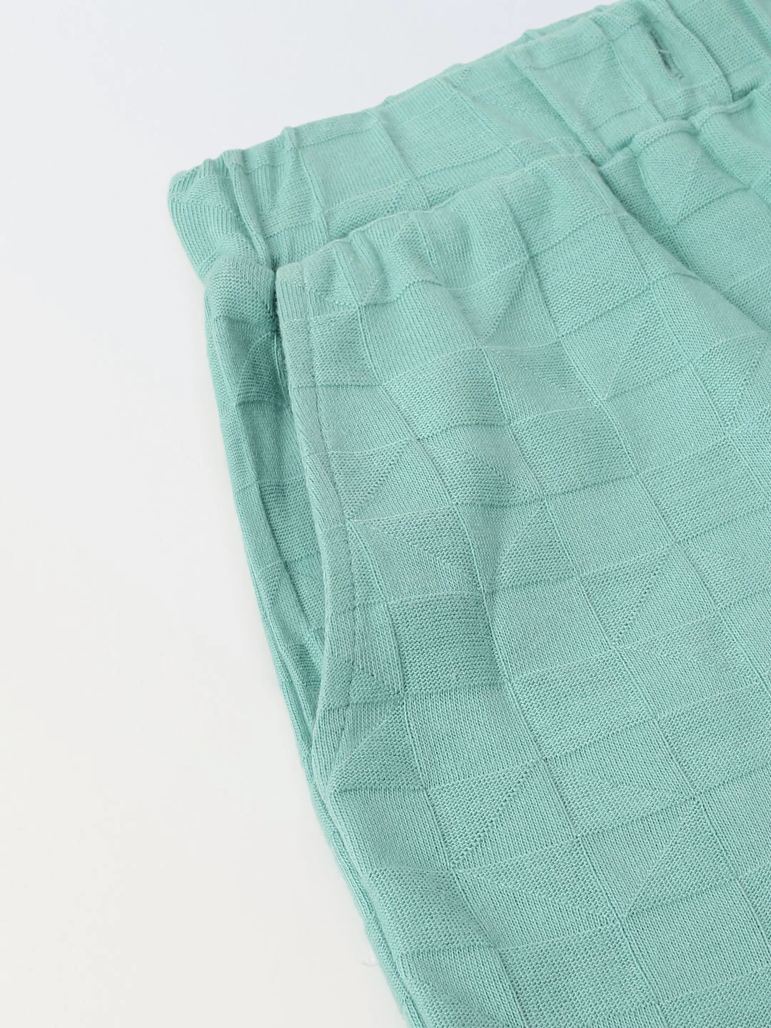 Teal Green Textured Co-Ord Set-Boy - Image 6