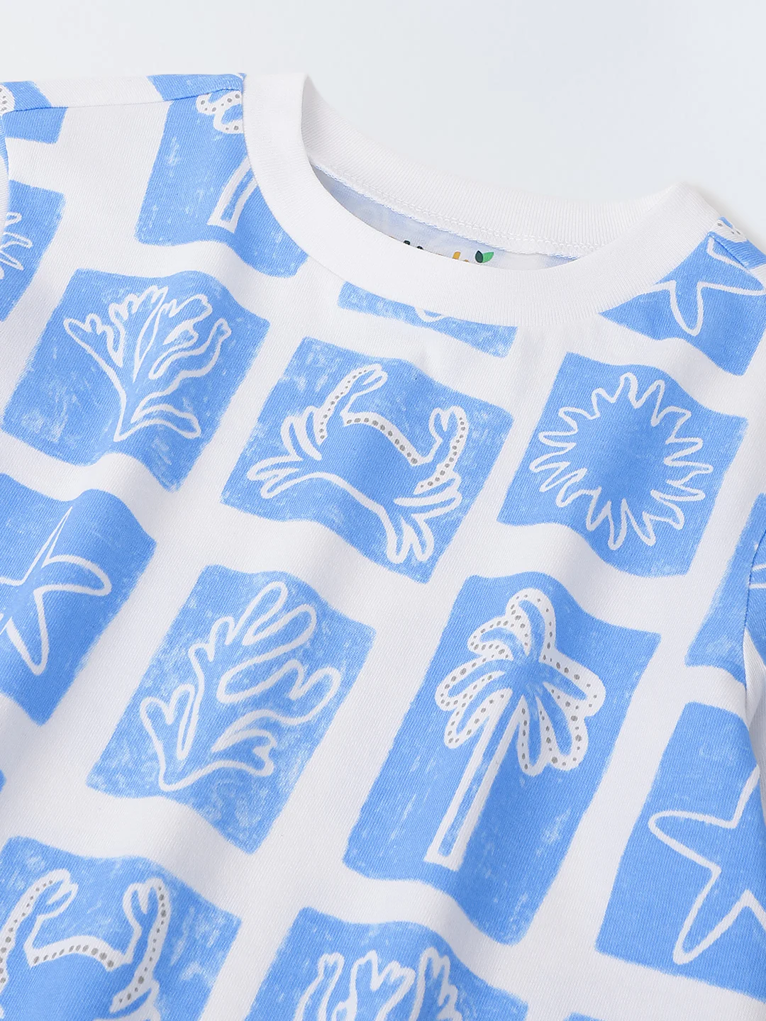 White Overall Printed Half Sleeve T-shirt - Image 3