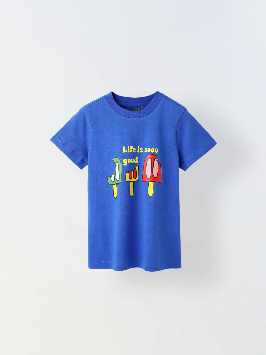 Blue Printed Half Sleeve T-shirt