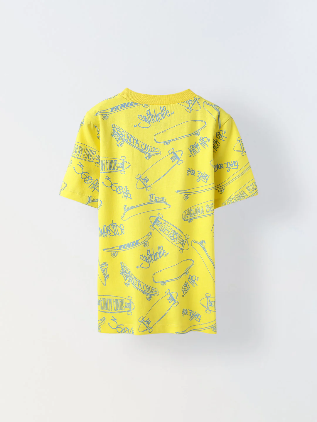 Yellow Skateboard Printed T-shirt-Boy - Image 2